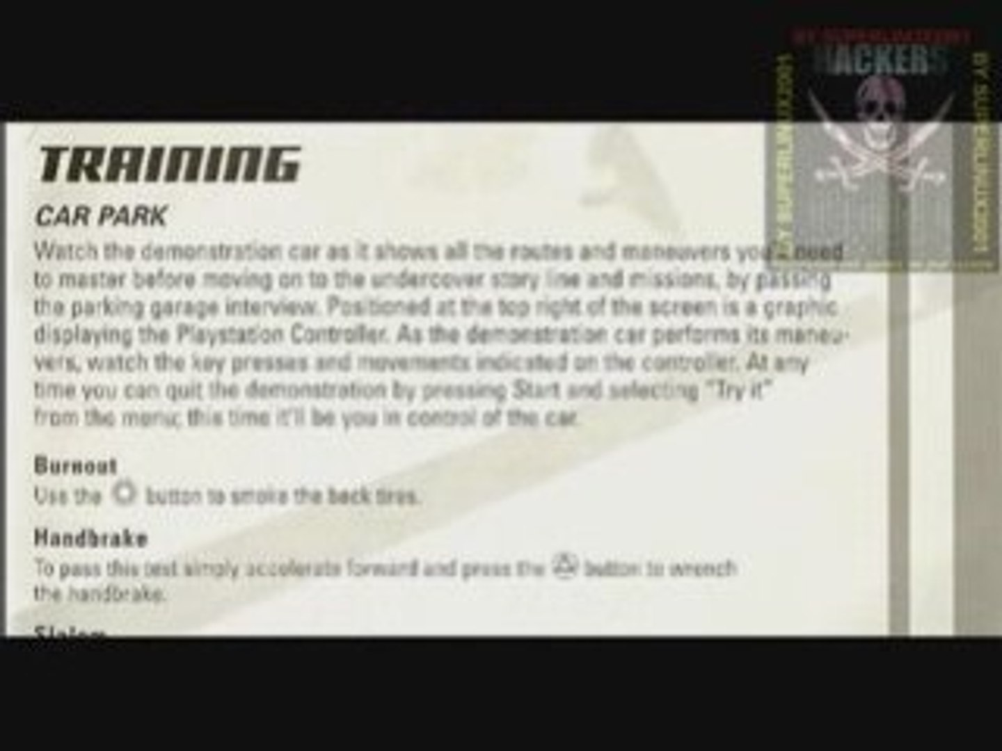 Driver Game [PSX Game Manuals]