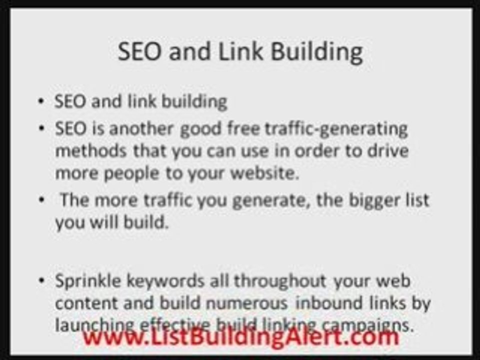 List Building Strategies