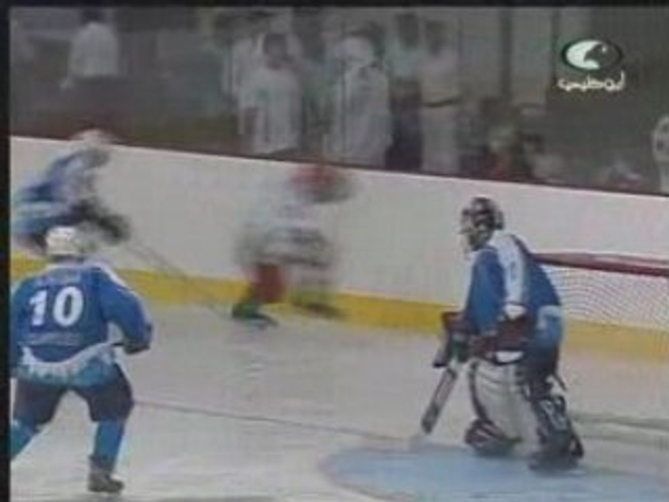Harond Litim wrap around goal Algeria VS Kuwait ice hockey