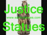 justice statues wooden, carved & handcrafted