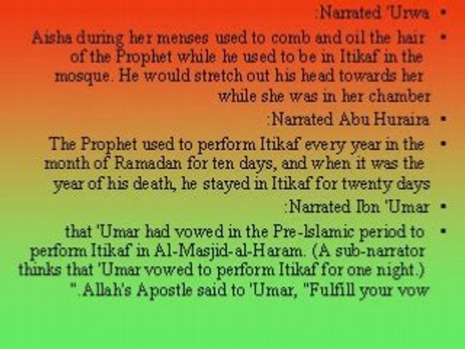 Retiring in Mosques for Allah remembrance