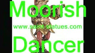 statue of moorish dancers wood carved & handcrafted!