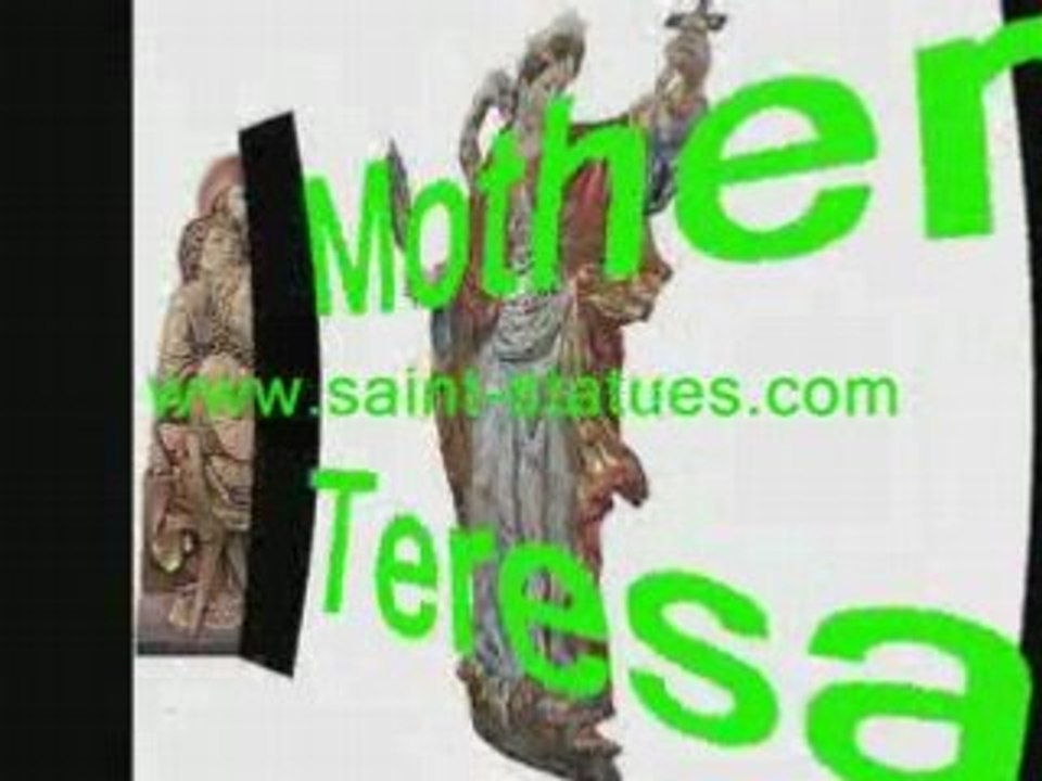 statue of mother teresa, wood carved & handcrafted!