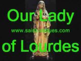 our lady of lourdes carvings wooden & handcrafted!