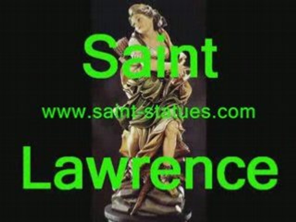 statue of saint lawrence wooden, carved & handcrafted!