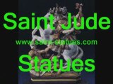 statue of st. jude wooden, carved & handcrafted!