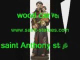 statue of st. anthony wooden, carved & handcrafted!