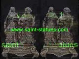 st. bernard statues wooden, carved & handcrafted!