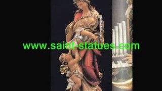 st. cecilia statues wooden, carved & handcrafted!