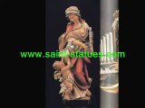 statue of st. cecilia wooden, carved & handcrafted!