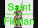 statue of saint florian wooden, carved & handcrafted!
