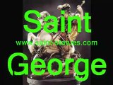 saint george statues wooden, carved & handcrafted!
