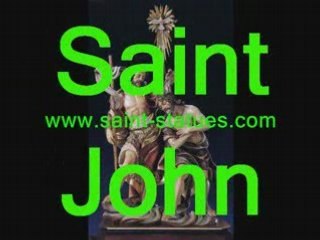 saint john statues wooden, carved & handcrafted!