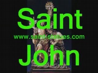 statue of saint john wooden, carved & handcrafted!