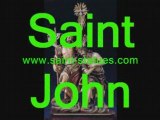 st. john statues wooden, carved & handcrafted!