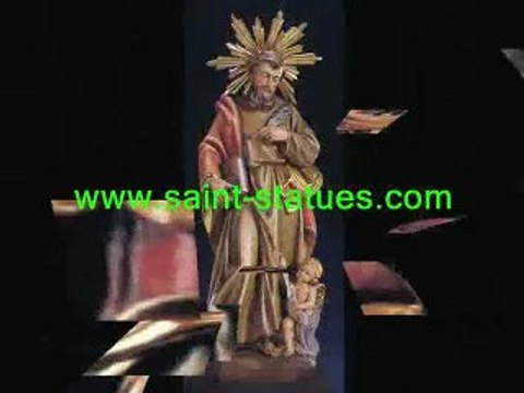 statue of saint matthew wooden, carved & handcrafted!
