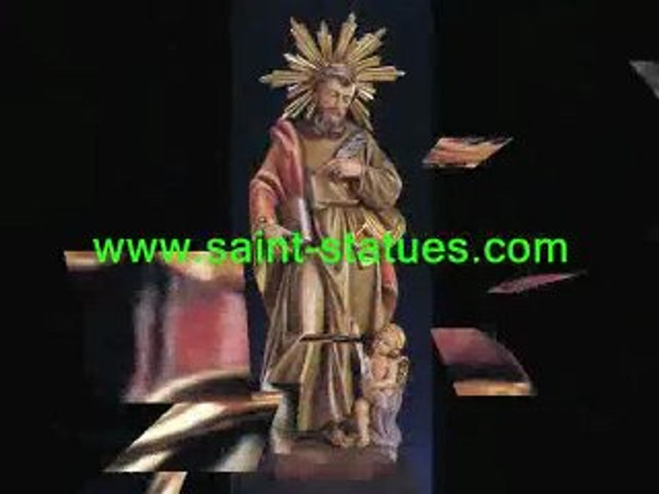 statue of st. matthew wooden, carved & handcrafted!