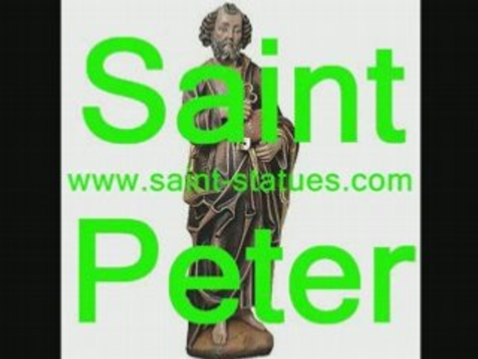 statue of st. peter wooden, carved & handcrafted!