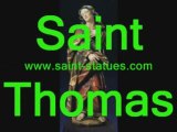 saint thomas statues wooden, carved & handcrafted!