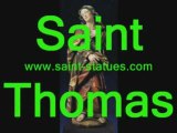 statue of st. thomas wooden, carved & handcrafted!