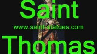 statue of st. thomas wooden, carved & handcrafted!