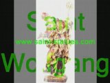 statue of saint wolfgang wooden, carved & handcrafted!