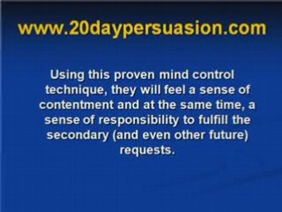 Mind Control Stories and Techniques: Asking For More