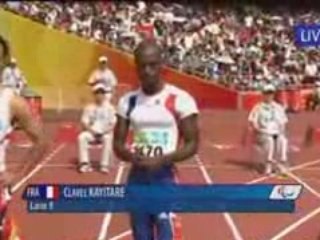 DSQ sur 100m de Clavel Kayitaré, Jeux paralympiques 2008