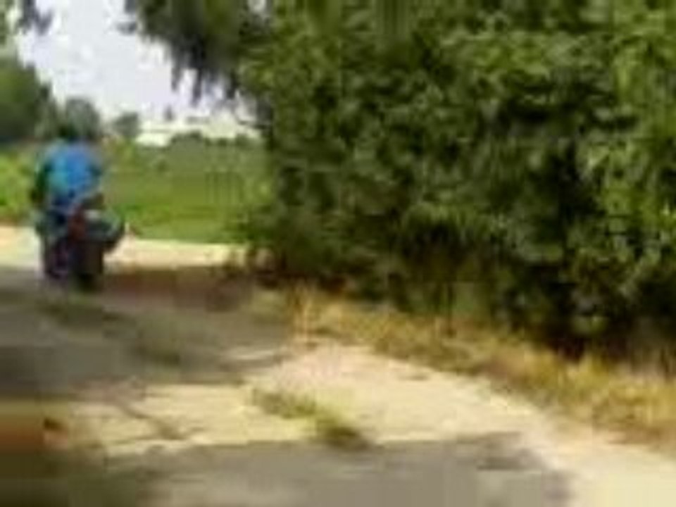 Virji on motorcycle