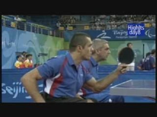 Tennis de table handisport/équipe 1/4Fra-All class4-5 JP08