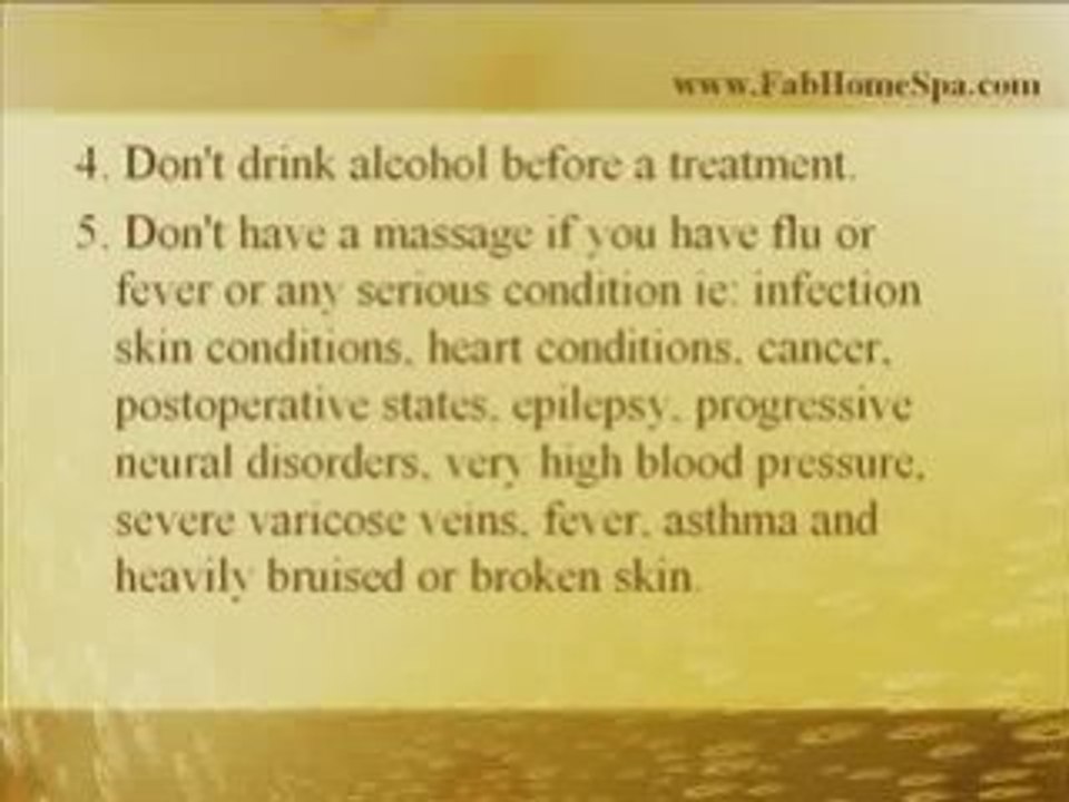 Spa massage- 5 Precautions before starting the massage