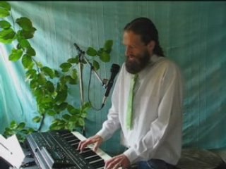 Alleinunterhalter singt und spielt Barmusik