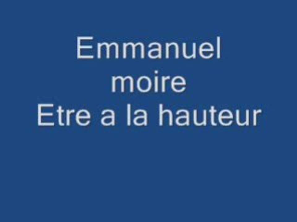 Etre a la hauteur