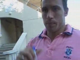 Interview sergio parisse apres le match paris mont de marsan