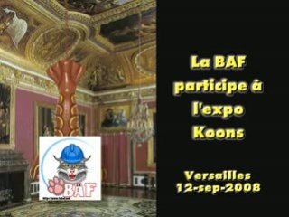 Gonflage à l'exposition Koons du Chateau de Versailles