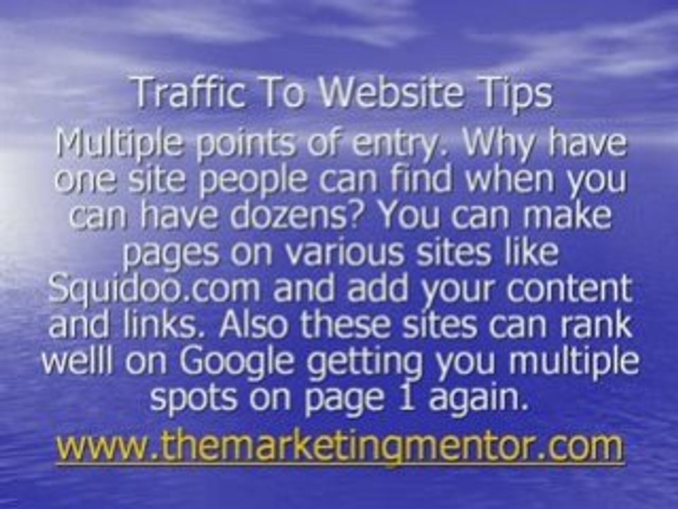 Traffic To Website Tips