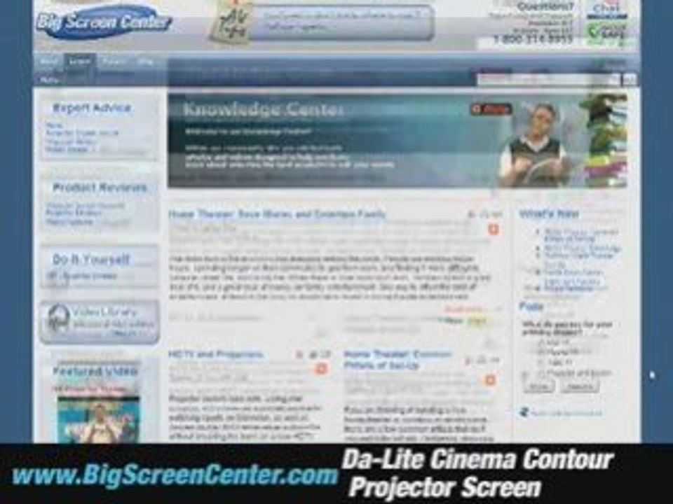 Da-Lite Cinema Contour Wall Projector Screen