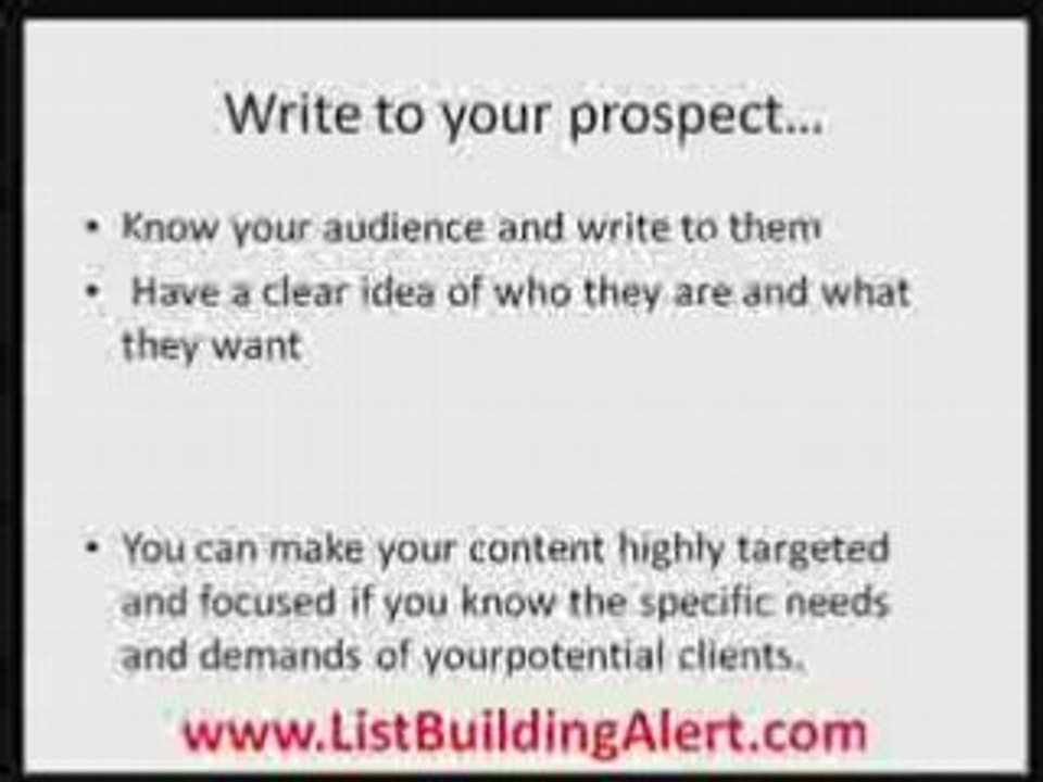 4 List Building & Article Marketing Tips