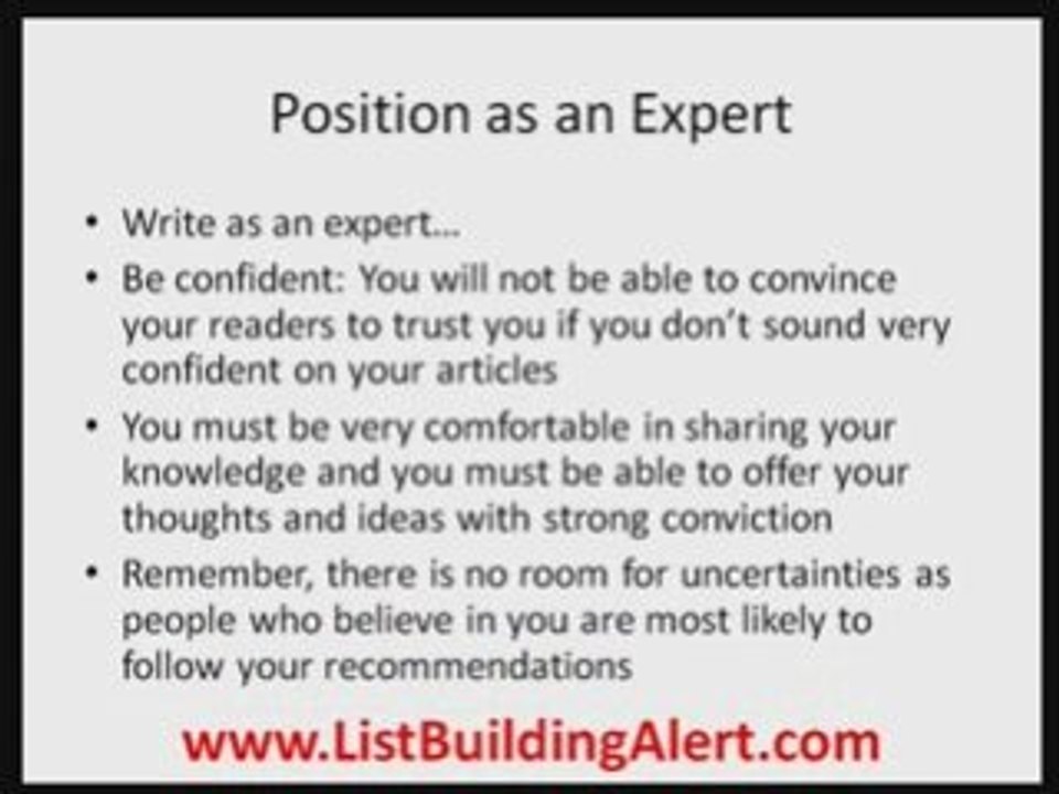 Build My List with Article Marketing