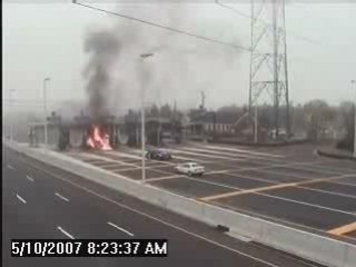 Accident spectaculaire au péage