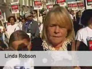 Victims march against violent crime