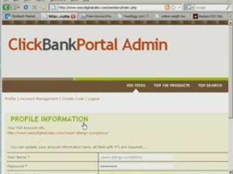 ClickBank RSS Feeds Tutorial with YOUR ID