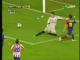 Gijon 1 - 4 Barça , Iniesta