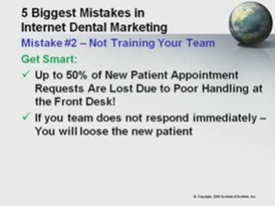 Dental Marketing – The 5 Biggest Mistakes!
