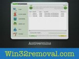 Antivermins win32 computer virus removal