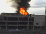 Explosions spark Bath city development site fire