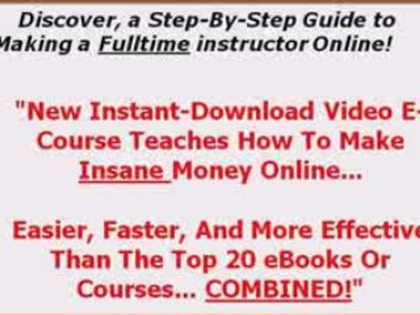 ⁣Major video course of marketing online, make money online.