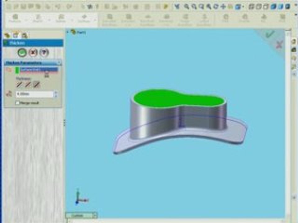 Solidworks 2007 2008 02-09  Surface - Thicken