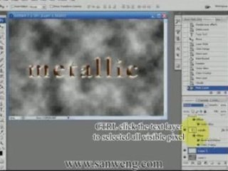 Photoshop Metallic text effects