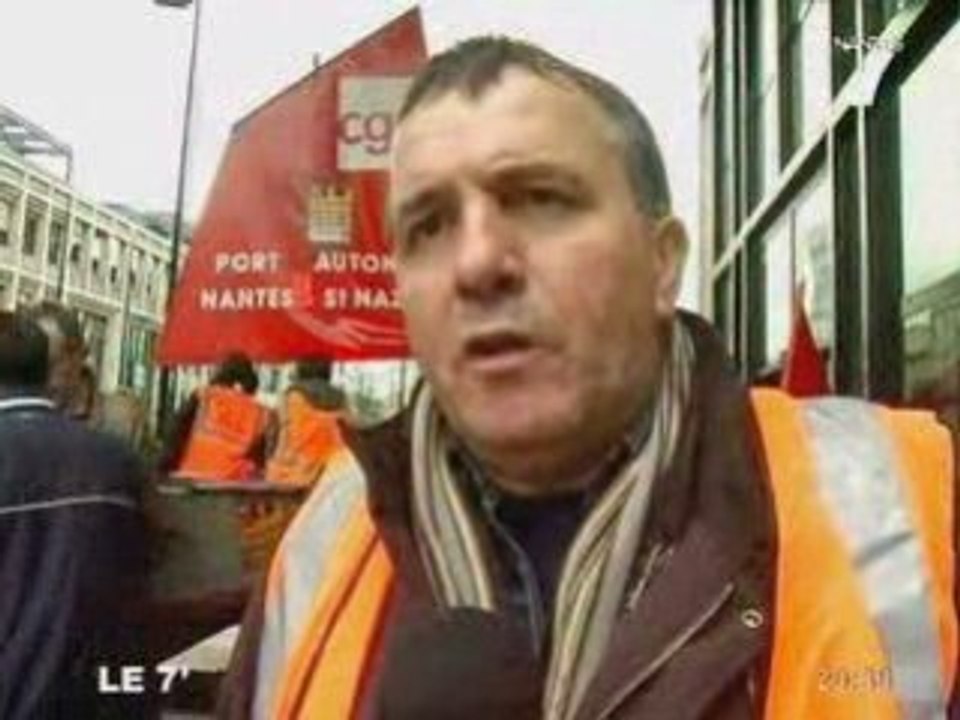 Nantes 7, Les employés du port de Saint Nazaire en colère